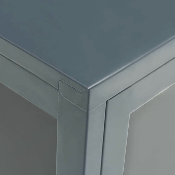 Highboard Sarbana 75x35x105cm Anthrazit (Stahl und Glas)