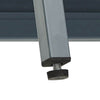 Highboard Sarbana 75x35x105cm Anthrazit (Stahl und Glas)