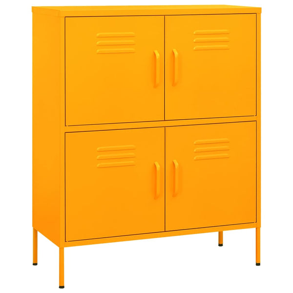 Senfgelber Lagerschrank Sechif 80x35x101,5cm (Stahl)