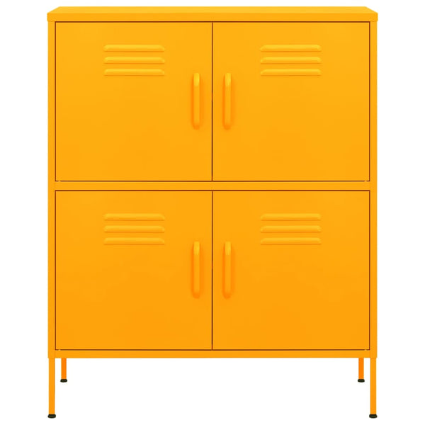 Senfgelber Lagerschrank Sechif 80x35x101,5cm (Stahl)