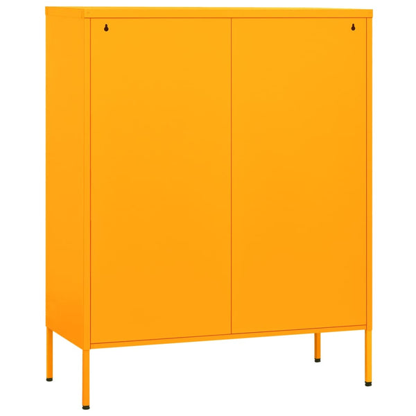 Senfgelber Lagerschrank Sechif 80x35x101,5cm (Stahl)