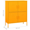 Senfgelber Lagerschrank Sechif 80x35x101,5cm (Stahl)