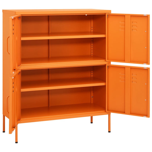 Oranssi varastokaappi Sechif 80x35x101,5cm (teräs)