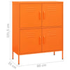 Oranssi varastokaappi Sechif 80x35x101,5cm (teräs)