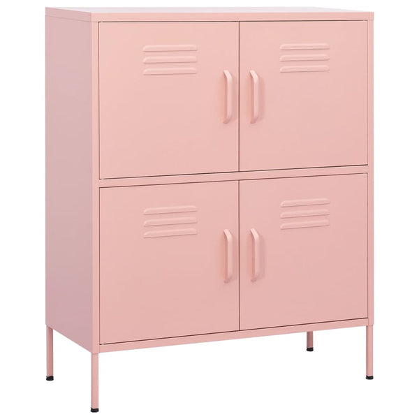 Pinkfarbener Lagerschrank Sechif 80x35x101,5cm (Stahl)