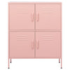 Pinkfarbener Lagerschrank Sechif 80x35x101,5cm (Stahl)