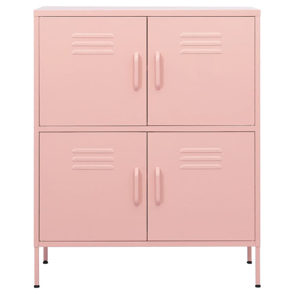 Pinkfarbener Lagerschrank Sechif 80x35x101,5cm (Stahl)