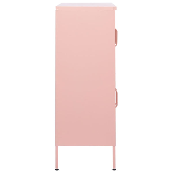 Pinkfarbener Lagerschrank Sechif 80x35x101,5cm (Stahl)