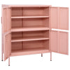 Pinkfarbener Lagerschrank Sechif 80x35x101,5cm (Stahl)