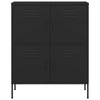 Schwarzer Lagerschrank Sechif 80x35x101,5cm (Stahl)