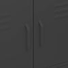 Schwarzer Lagerschrank Sechif 80x35x101,5cm (Stahl)