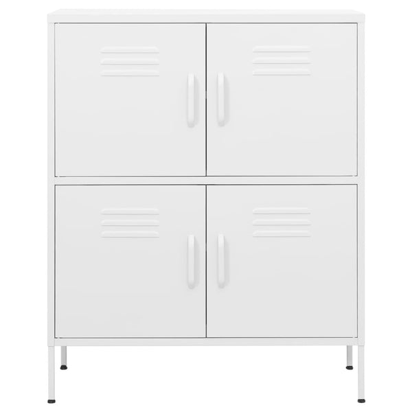Valkoinen varastokaappi Sechif 80x35x101,5cm (teräs)