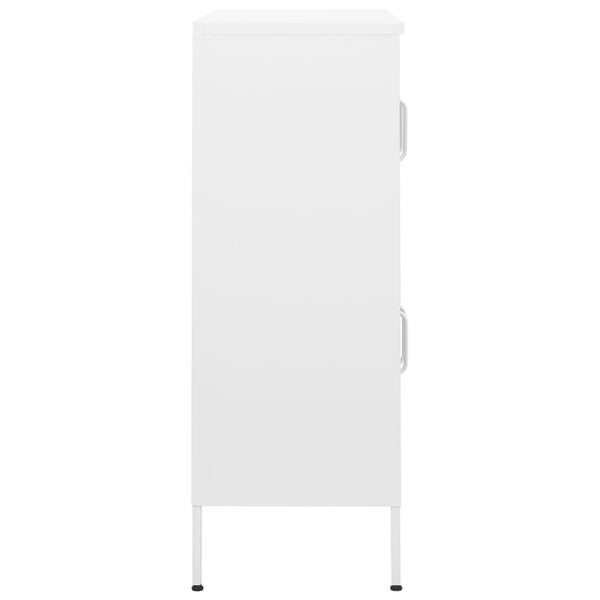 Valkoinen varastokaappi Sechif 80x35x101,5cm (teräs)