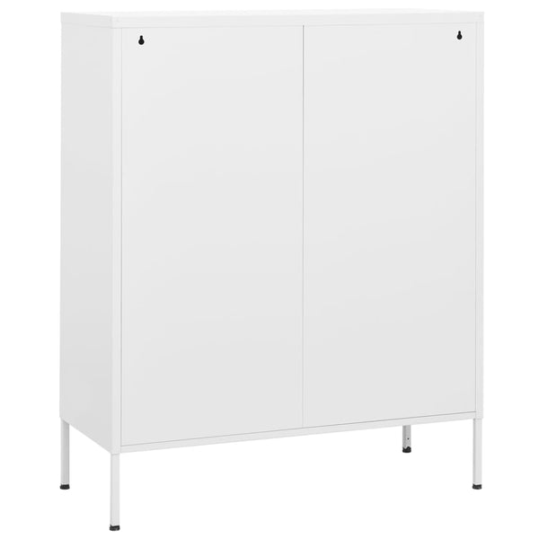 Valkoinen varastokaappi Sechif 80x35x101,5cm (teräs)
