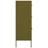 Olivgrüne Kommode Sivestru 80x35x101,5cm (Stahl)