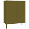 Olivgrüne Kommode Sivestru 80x35x101,5cm (Stahl)