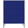 Nachtblaue Kommode Sivestru 80x35x101,5cm (Stahl)