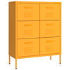 Senfgelbe Kommode Sivestru 80x35x101,5cm (Stahl)