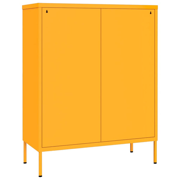 Senfgelbe Kommode Sivestru 80x35x101,5cm (Stahl)