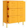 Senfgelbe Kommode Sivestru 80x35x101,5cm (Stahl)