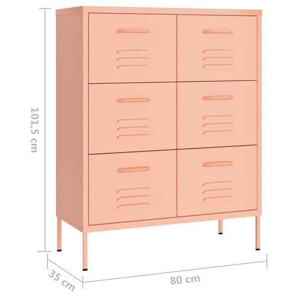 Pinkki lipasto Sivestru 80x35x101,5cm (teräs)