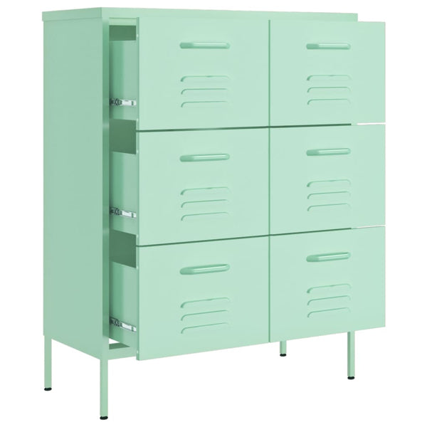 Stahlkommode Minze Sivestru 80x35x101,5cm