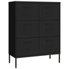 Schwarze Kommode Sivestru 80x35x101,5cm (Stahl)