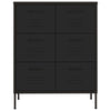 Schwarze Kommode Sivestru 80x35x101,5cm (Stahl)