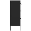 Schwarze Kommode Sivestru 80x35x101,5cm (Stahl)