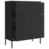 Schwarze Kommode Sivestru 80x35x101,5cm (Stahl)