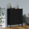 Schwarze Kommode Sivestru 80x35x101,5cm (Stahl)