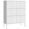 Weiße Kommode Sivestru 80x35x101,5cm (Stahl)