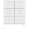 Weiße Kommode Sivestru 80x35x101,5cm (Stahl)
