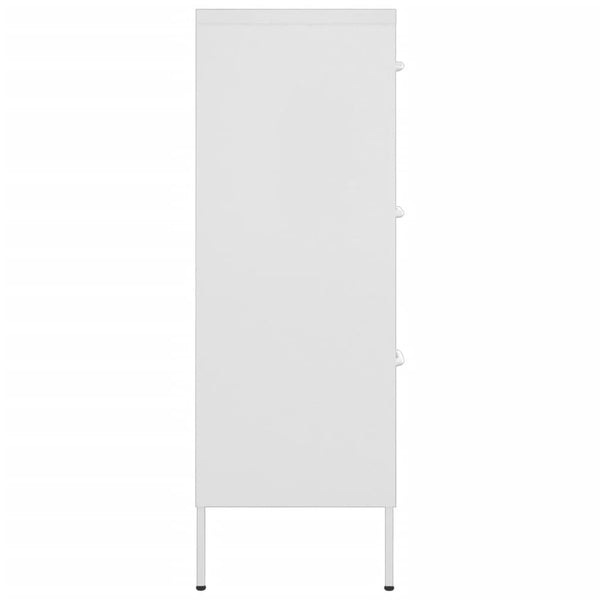 Weiße Kommode Sivestru 80x35x101,5cm (Stahl)