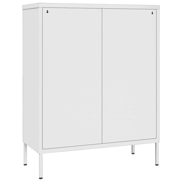 Weiße Kommode Sivestru 80x35x101,5cm (Stahl)