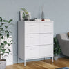 Weiße Kommode Sivestru 80x35x101,5cm (Stahl)