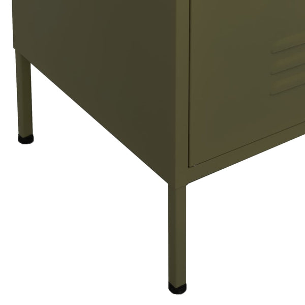 Oliivinvihreä varastokaappi Buzura 80x35x101,5cm (teräs)