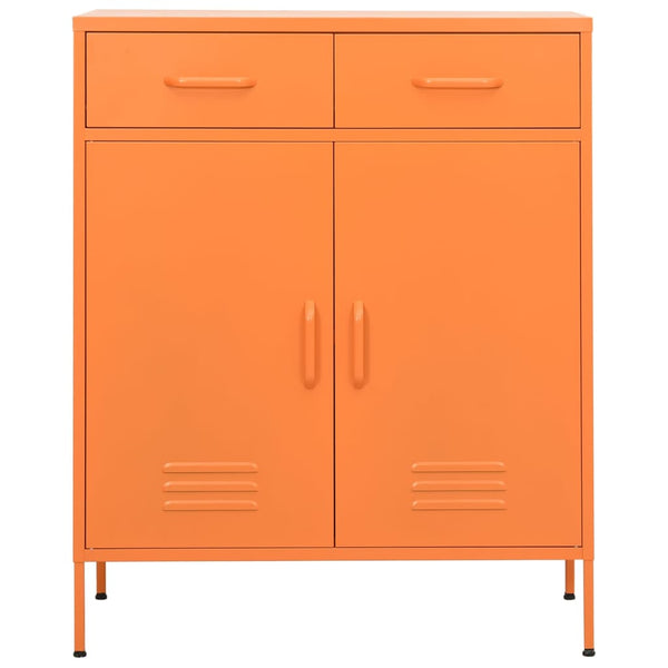 Oranger Vorratsschrank Buzura 80x35x101,5cm (Stahl)