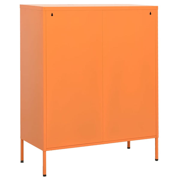 Oranger Vorratsschrank Buzura 80x35x101,5cm (Stahl)
