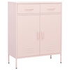 Pinkfarbener Lagerschrank Buzura 80x35x101,5cm (Stahl)