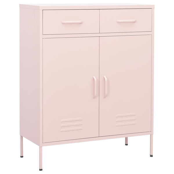 Pinkfarbener Lagerschrank Buzura 80x35x101,5cm (Stahl)
