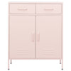 Pinkfarbener Lagerschrank Buzura 80x35x101,5cm (Stahl)
