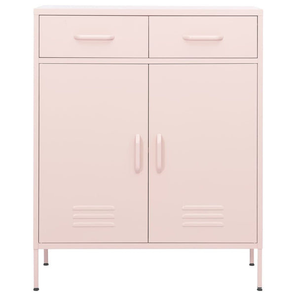 Pinkfarbener Lagerschrank Buzura 80x35x101,5cm (Stahl)