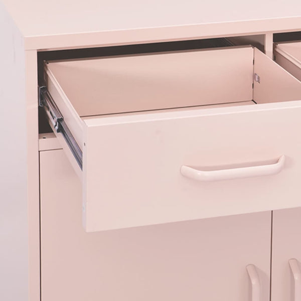 Pinkfarbener Lagerschrank Buzura 80x35x101,5cm (Stahl)