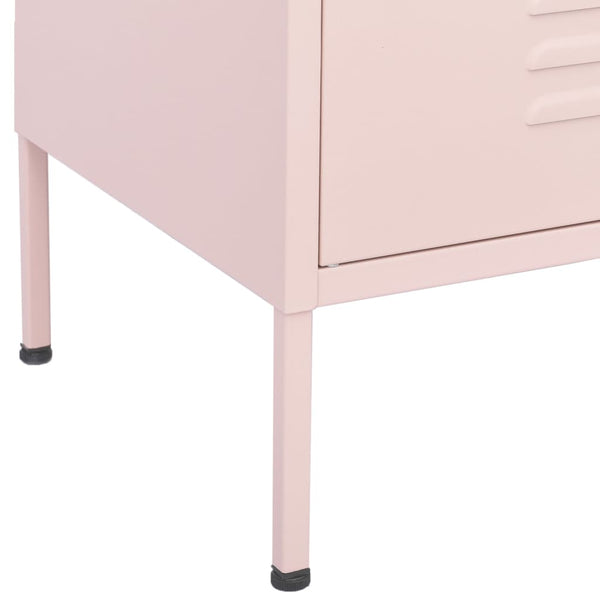 Pinkfarbener Lagerschrank Buzura 80x35x101,5cm (Stahl)