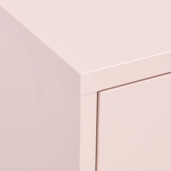 Pinkfarbener Lagerschrank Buzura 80x35x101,5cm (Stahl)