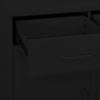Schwarzer Lagerschrank Buzura 80x35x101,5cm (Stahl)