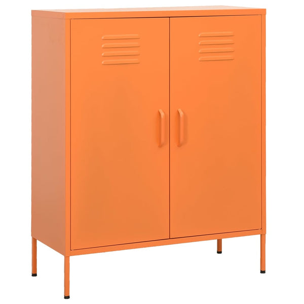 Orangefarbener Lagerschrank Firinel 80x35x101,5cm (Stahl)