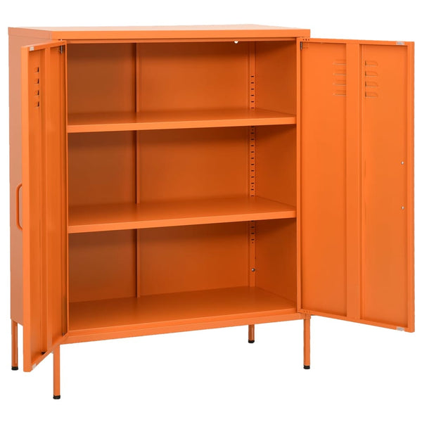 Orangefarbener Lagerschrank Firinel 80x35x101,5cm (Stahl)