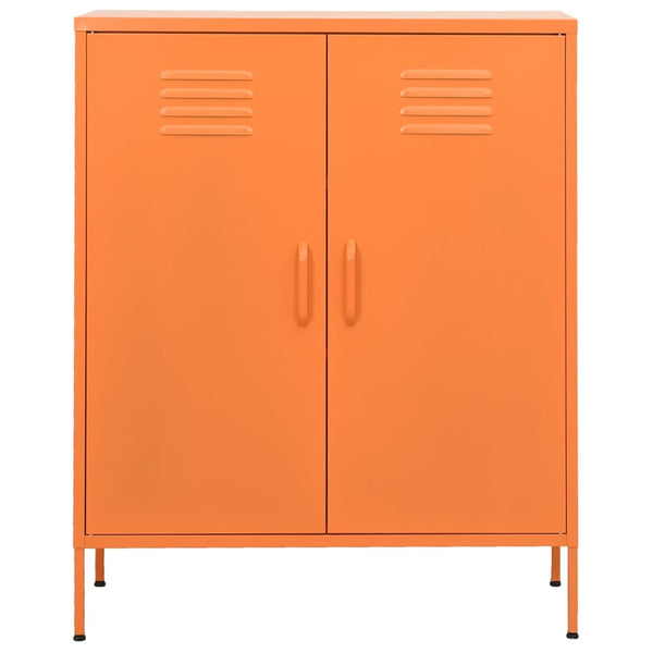 Orangefarbener Lagerschrank Firinel 80x35x101,5cm (Stahl)